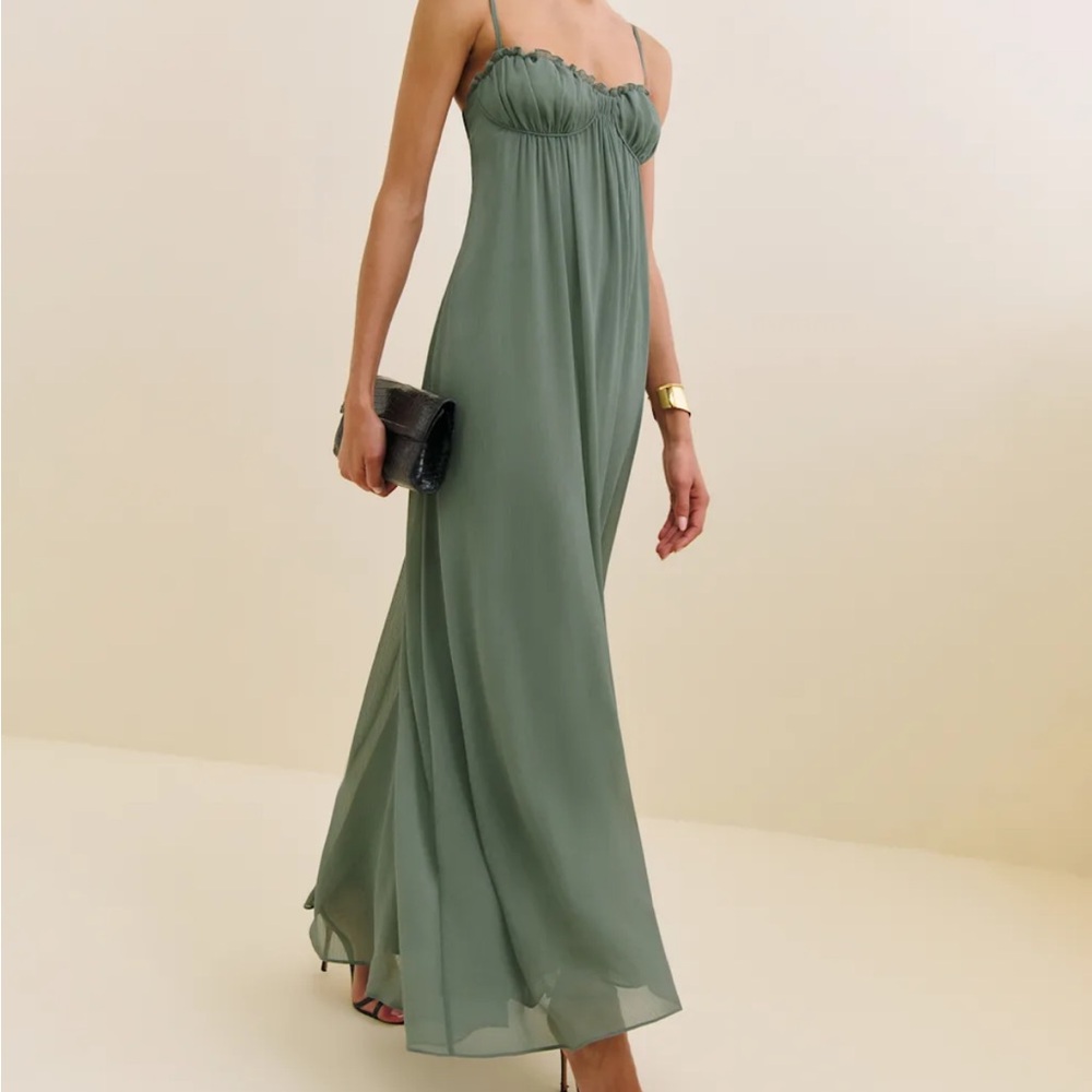 Reformation Cebba Dress Moss